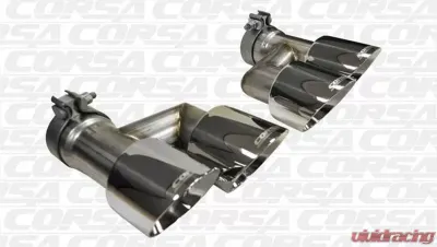 Corsa Performance Twin 4.0" Polished Pro-Series Tip Kit Ford Mustang 2015-2022 - 14333