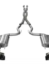 Corsa Performance 3.0" Catback Exhaust Dual Rear Exit w/Twin 4.0" Black PVD Pro-Series Tips Ford Mustang GT Fastback 2015-2022                                     - 14337BLK - Image 3