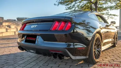 Corsa Performance 3.0" Catback Exhaust Dual Rear Exit w/Twin 4.0" Black PVD Pro-Series Tips Ford Mustang GT Fastback 2015-2022 - 14337BLK
