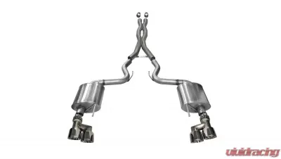 Corsa Performance 3.0" Catback Exhaust Dual Rear Exit w/Twin 4.0" Polished Pro-Series Tips Ford Mustang GT Fastback 2015-2022 - 14337