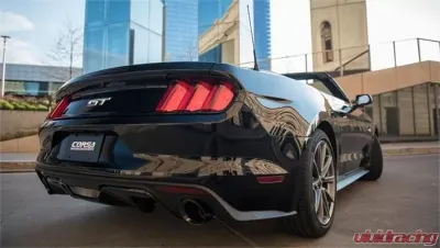 Corsa Performance 3.0" Catback Exhaust Dual Rear Exit w/Single 4.5" Black PVD Pro-Series Tips Ford Mustang GT Convertible 2015-2022 - 14341BLK