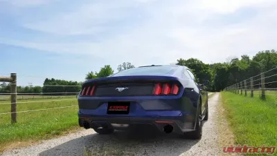 CORSA Performance 3.0" Catback Exhaust Dual Rear Exit w/Single 4.5" Black PVD Pro-Series Tips Ford Mustang EcoBoost Fastback 2015-2022 - 14343BLK