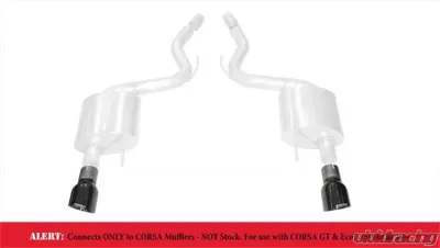Corsa Performance Single 4.5" Black PVD Pro-Series Tip Kit Ford Mustang 2015-2022 - 14346BLK