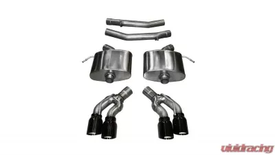 CORSA Performance 2.75" Axleback Exhaust Dual Rear Exit with Twin 4.0" Black PVD Pro-Series Tips Cadillac CTS V Sedan 2016-2019 - 14357BLK