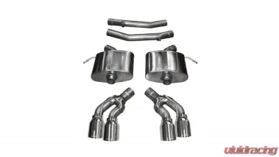 CORSA Performance 2.75" Axleback Exhaust Dual Rear Exit with Twin 4.0" Polished Pro-Series Tips Cadillac CTS V Sedan 2016-2019 - 14357