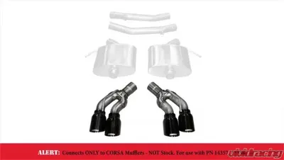 CORSA Performance Twin 4.0" Black PVD Pro-Series Tip Kit Cadillac CTS V Sedan 2016-2019 - 14359BLK