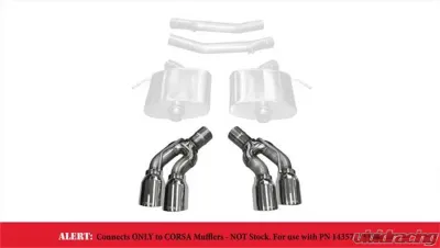 CORSA Performance Twin 4.0" Polished Pro-Series Tip Kit Cadillac CTS V Sedan 2016-2019 - 14359