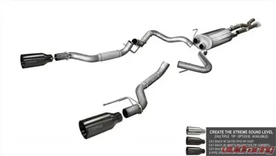 CORSA Performance 2.75" X-Pipe Resonator Delete Kit Ford Raptor Super Cab | Super Crew 2017-2025 - 14396