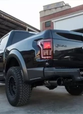 CORSA Performance 3.0" Catback Exhaust Dual Rear Exit w/Single 5.0" Black PVD Straight Cut Tips Ford Raptor 2017-2025                                     - 14397GNM - Image 3
