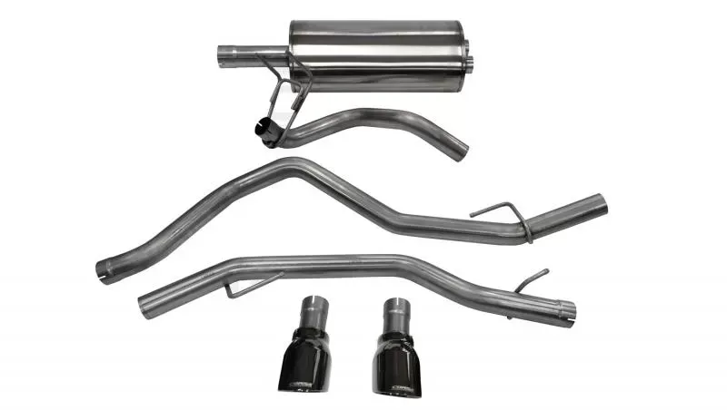 CORSA Performance 3.0" Catback Exhaust Dual Rear Exit w/Single 4.5" Black PVD Pro-Series Tips Ram 1500 2009-2019 - 14405BLK