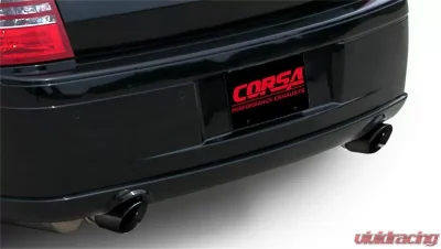 CORSA Performance 2.75" Catback Exhaust Dual Rear Exit w/Single 4.0" Black PVD Pro-Series Tips Chrysler 300 | Dodge Charger/Magnum SRT-8 No Hitch 2005-2010 - 14440BLK