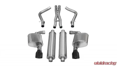 CORSA Performance 2.75" Catback Exhaust Dual Rear Exit w/Single 4.5" Black PVD Pro-Series Tips Chrysler 300 | Dodge Charger SRT-8 2012-2014 - 14463BLK