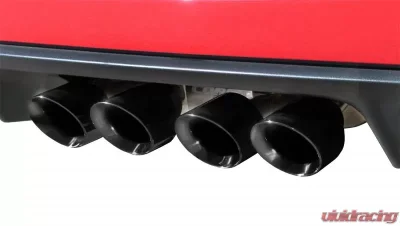 CORSA Performance 2.5" Axleback Exhaust Dual Rear Exit with Twin 3.5" Black PVD Pro-Series Tips Chevrolet Corvette C6 2005-2008 - 14469BLK