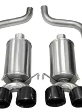CORSA Performance 2.5" Axleback Exhaust Dual Rear Exit with Twin 3.5" Black PVD Pro-Series Tips Chevrolet Corvette C6 2009-2013                                     - 14470BLK - Image 3