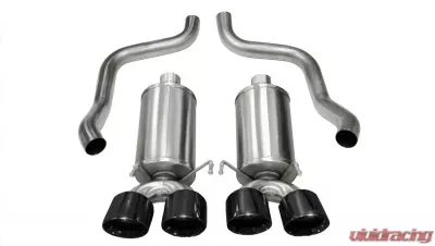 CORSA Performance 2.5" Axleback Exhaust Dual Rear Exit with Twin 3.5" Black PVD Pro-Series Tips Chevrolet Corvette C6 2009-2013 - 14470BLK