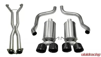 CORSA Performance 2.5" Catback Exhaust Dual Rear Exit w/Twin 3.5" Black PVD Pro-Series Tips Chevrolet Corvette C6 2009-2013 - 14470CBBLK