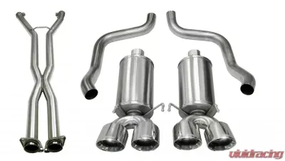CORSA Performance 2.5" Catback Exhaust Dual Rear Exit w/Twin 3.5" Polished Pro-Series Tips Chevrolet Corvette C6 2009-2013 - 14470CB