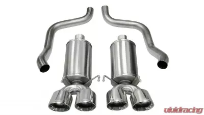 CORSA Performance 2.5" Axleback Exhaust Dual Rear Exit with Twin 3.5" Polished Pro-Series Tips Chevrolet Corvette C6 2009-2013 - 14470