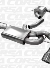 CORSA Performance 3.0" Catback Exhaust Dual Rear Exit w/Single 4.0" Polished Pro-Series Tips Volkswagen Golf GTI Mk6 2010-2014                                     - 14491 - Image 2