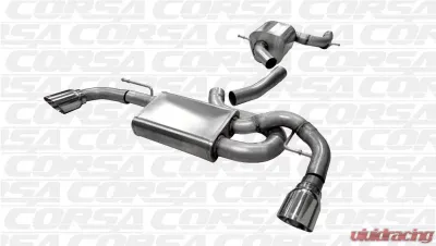 CORSA Performance 3.0" Catback Exhaust Dual Rear Exit w/Single 4.0" Polished Pro-Series Tips Volkswagen Golf GTI Mk6 2010-2014 - 14491