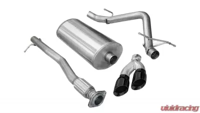 CORSA Performance 3.0" Catback Exhaust Single Side Exit w/Twin 4.0" Black PVD Pro-Series Tips Chevrolet Silverado 1500 C | GMC Sierra 1500 2011-2013 - 14523BLK