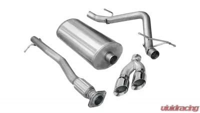CORSA Performance 3.0" Catback Exhaust Single Side Exit w/Twin 4.0" Polished Pro-Series Tips Chevrolet Silverado 1500 | GMC Sierra 2011-2013 - 14523