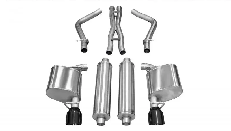 CORSA Performance 2.5" Catback Exhaust Dual Rear Exit w/Single 4.5" Black PVD Pro-Series Tips Chrysler 300 2011-2014 - 14537BLK