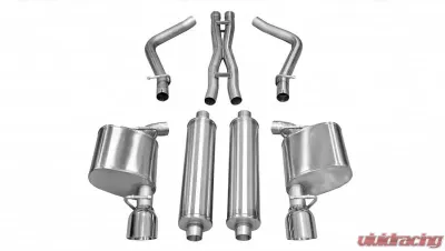 CORSA Performance 2.5" Catback Exhaust Dual Rear Exit w/Single 4.5" Polished Pro-Series Tips Chrysler 300 2011-2014 - 14537