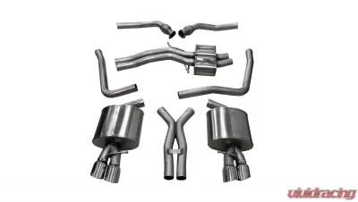 Corsa Catback Exhaust System for Audi S5 4.2L FSI V8 B8 (2008-2016) with Polished Tips - 14544