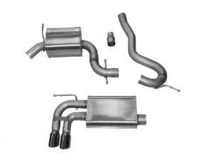 Corsa Catback Exhaust w/Black Tips Volkswagen Golf GTI MKV 05-09