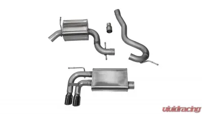 Corsa Catback Exhaust w/Black Tips Volkswagen Golf GTI MKV 05-09 - 14587BLK