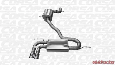 Corsa Catback Exhaust w/Black Tips Volkswagen Golf GTI MKV 05-09 - 14587BLK