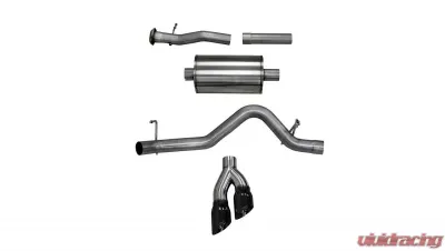 CORSA Performance 3.0" Catback Exhaust Single Side Exit w/Twin 4.0" Black PVD Pro-Series Tips Chevrolet Colorado | GMC Canyon 2017-2019 - 14745BLK