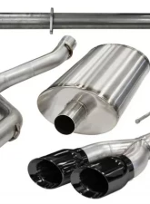 CORSA Performance 3.0" Catback Exhaust + Res Delete Single Side Exit w/Twin 4.0" Black PVD Pro-Series Tips Ford Raptor Super Crew 2011-2014                                     - 14760BLK - Image 3