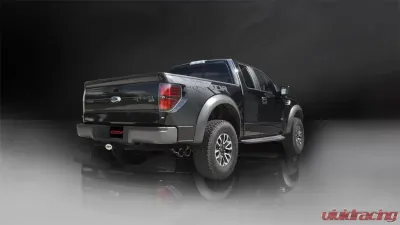CORSA Performance 3.0" Catback Exhaust + Res Delete Single Side Exit w/Twin 4.0" Black PVD Pro-Series Tips Ford Raptor Super Crew 2011-2014 - 14760BLK