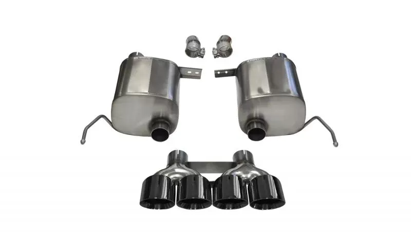 CORSA Performance 2.75" Valveback Exhaust Dual Rear Exit with Quad 4.5" Black PVD Pro-Series Tips Chevrolet Corvette C7 2014-2019 - 14762BLK