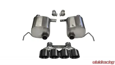 CORSA Performance 2.75" Valveback Exhaust Dual Rear Exit with Quad 4.5" Black PVD Pro-Series Tips Chevrolet Corvette C7 2014-2019 - 14762BLK