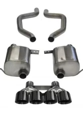 CORSA Performance 2.75" Axleback Exhaust Dual Rear Exit with Quad 4.5" Black PVD Pro-Series Tips Chevrolet Corvette C7 2015-2019                                     - 14768BLK - Image 3