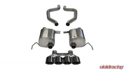 CORSA Performance 2.75" Axleback Exhaust Dual Rear Exit with Quad 4.5" Black PVD Pro-Series Tips Chevrolet Corvette C7 2015-2019 - 14768BLK