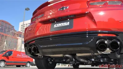 Corsa Performance 3.0" Catback Exhaust Dual Rear Exit w/Twin 4.0" Black PVD Pro-Series Tips Chevrolet Camaro 2016-2020 - 14770BLK