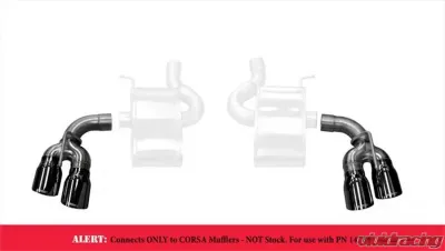 CORSA Performance Twin 4.0" Black PVD Pro-Series Tip Kit Chevrolet Camaro 2016-2020 - 14774BLK