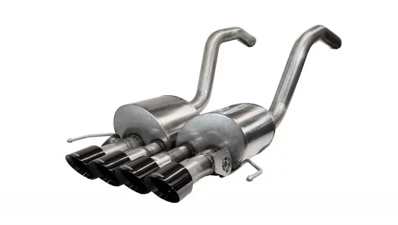 CORSA Performance 2.75" Axleback Exhaust w Dual Mode NPP; Dual Rear Exit with Quad 4.5" Polished Pro-Series Tips Chevrolet Corvette C7 2015-2019 - 14777BLK