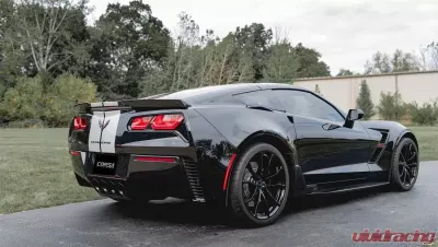 CORSA Performance 2.75" Axleback Exhaust w Dual Mode NPP; Dual Rear Exit with Quad 4.5" Polished Pro-Series Tips Chevrolet Corvette C7 2015-2019 - 14777BLK