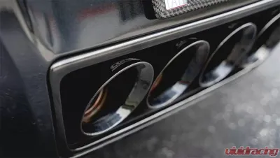CORSA Performance 2.75" Axleback Exhaust w Dual Mode NPP; Dual Rear Exit with Quad 4.5" Polished Pro-Series Tips Chevrolet Corvette C7 2015-2019 - 14777BLK