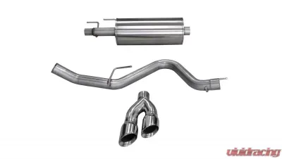 CORSA Performance 3.0" Catback Exhaust Single Side Exit w/Twin 4.0" Polished Pro-Series Tips Ford F-150 EcoBoost Super Cab | Super Crew2015-2022 - 14836