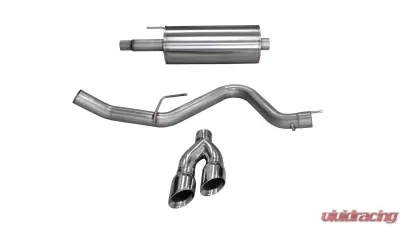CORSA Performance 3.0" Catback Exhaust Single Side Exit w/Twin 4.0" Polished Pro-Series Tips Ford F-150 Super Cab | Super Crew 2015-2019 - 14837