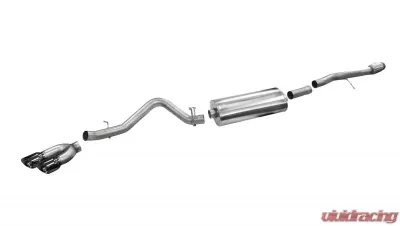 CORSA Performance 3.5" Catback Exhaust Single Side Exit w/Twin 4.5" Black PVD Pro-Series Tips Chevrolet Silverado 1500 | GMC Sierra 1500 2014-2019 - 14866BLK