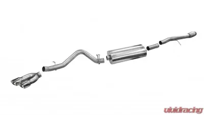 CORSA Performance 3.5" Catback Exhaust Single Side Exit w/Twin 4.5" Polished Pro-Series Tips Chevrolet Silverado 1500 | GMC Sierra 1500 2014-2019 - 14866