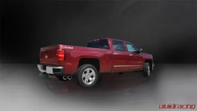CORSA Performance 3.5" Catback Exhaust Single Side Exit w/Twin 4.5" Polished Pro-Series Tips Chevrolet Silverado 1500 | GMC Sierra 1500 2014-2019 - 14866