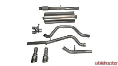 CORSA Performance 3.0" Catback Exhaust Dual Rear Exit w/Single 4.0" Polished Pro-Series Tips Chevrolet Silverado 1500 | GMC Sierra 2014-2019 - 14870